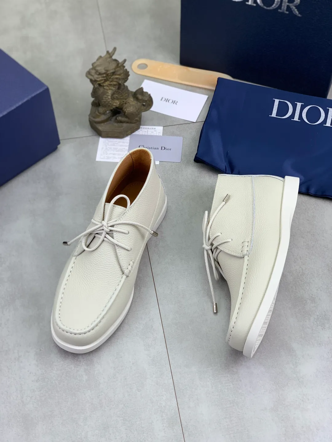 Men's Men's Shoes 💰P580 New Niuli💰High Version 💎💎💎Dior Original! Top Italian purchasing agent! Men's high-top business casual leather shoes, original imported calfskin upper, oiled edges, ultimate texture, gentleman style, imported cowhide lining inside, top-quality original Italian rubber outsole, first-class workmanship, top quality! Size: 39-44 (45 customized)
